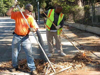 cleaning street prnc porter ranch funds 2009 streets completed during june july week city