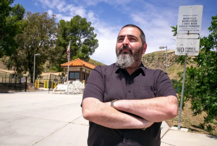 Gabriel Khanlian outside Aliso Canyon Gas Storage Facility