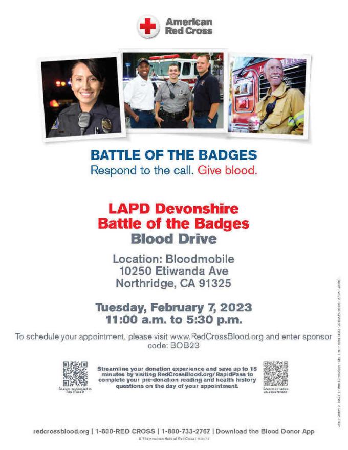 Battle of the Badges Blood Drive
